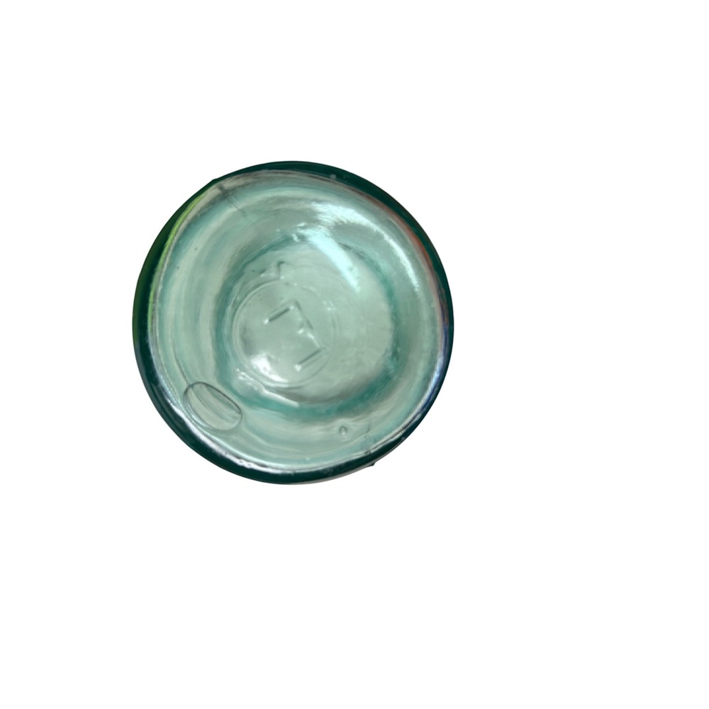 Vintage Ball Mason Jar Aqua Blue Glass Canning Jar with Lid Mold E Pint Size - Picture 4 of 5